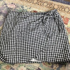 Madewell Gingham Wrap Skirt